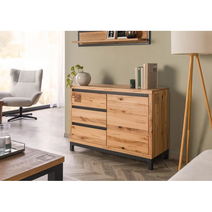 Sideboard Kernbuche 120x45x85 natur geölt VILLANDERS #110 – Bild 3
