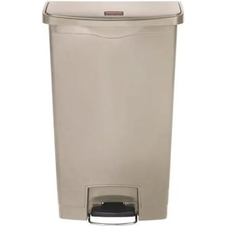 Rubbermaid Tretabfalleimer SLIM JIM® STEP-ON 28,91 x 53,64 x 44,75 cm (B x H x T) 30l Kunststoff beige