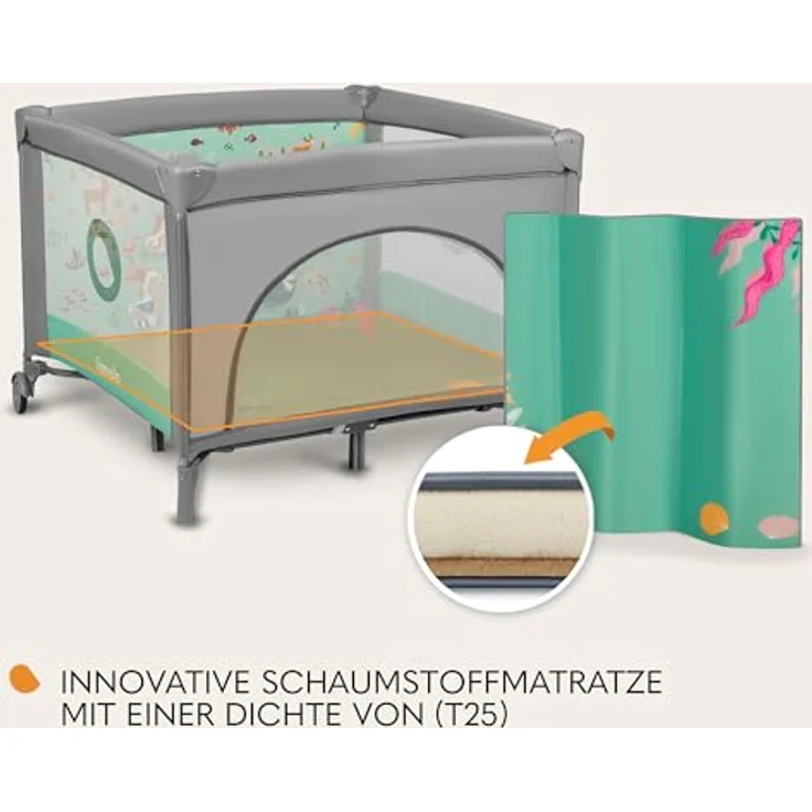 lionelo Laufgitter MILLE (Set), Eingebaute Spielmatte, Sehr sicher – Bild 5