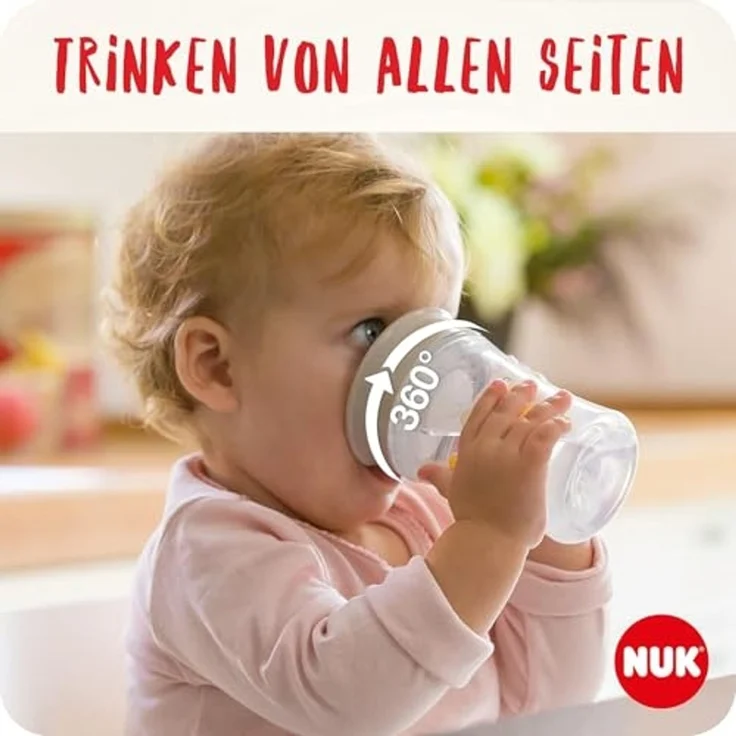 NUK Trinklernbecher NUK Magic Cup 2er – Löwe & Katze 230ml + Zubehör, BPA-frei – Bild 3