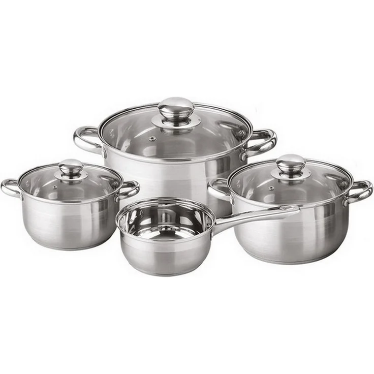 MICHELINO 7-tlg. Kochtopfset Rostfreier Edelstahl Geeignet für alle Herdarten – Bild 3