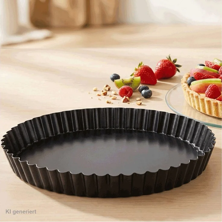 EUROHOME Backform Kuchenform rund mit Wellrand - Antihaftbeschichtung, (1-tlg), Obstkuchenform rund - Backform Kuchen antihaft – Bild 2