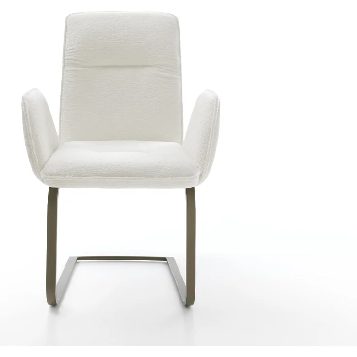 Freischwinger Vinja-Flex Bouclé Soft Beige Freischwinger flach Effektfinish Titan – Bild 2