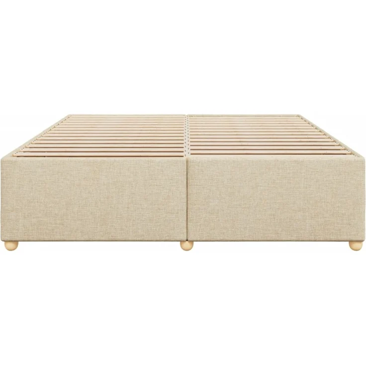 vidaXL Bettgestell ohne Matratze Creme 200x200 cm Stoff 3284762 – Bild 4