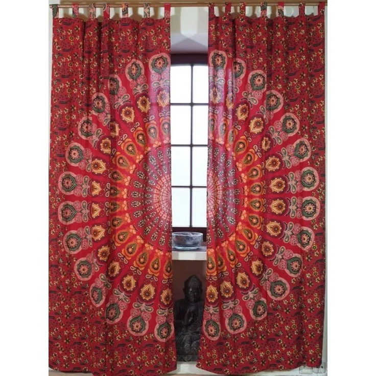 Guru-Shop Vorhang Boho Vorhänge, Gardine (1 Paar) mit Schlaufen,.. – Bild 4