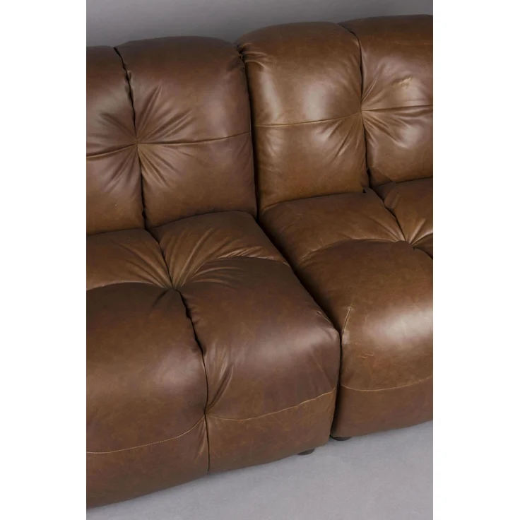 HACKMAN 4,5-Sitzer Sofa Echtleder dunkelbraun von DUTCHBONE – Bild 5