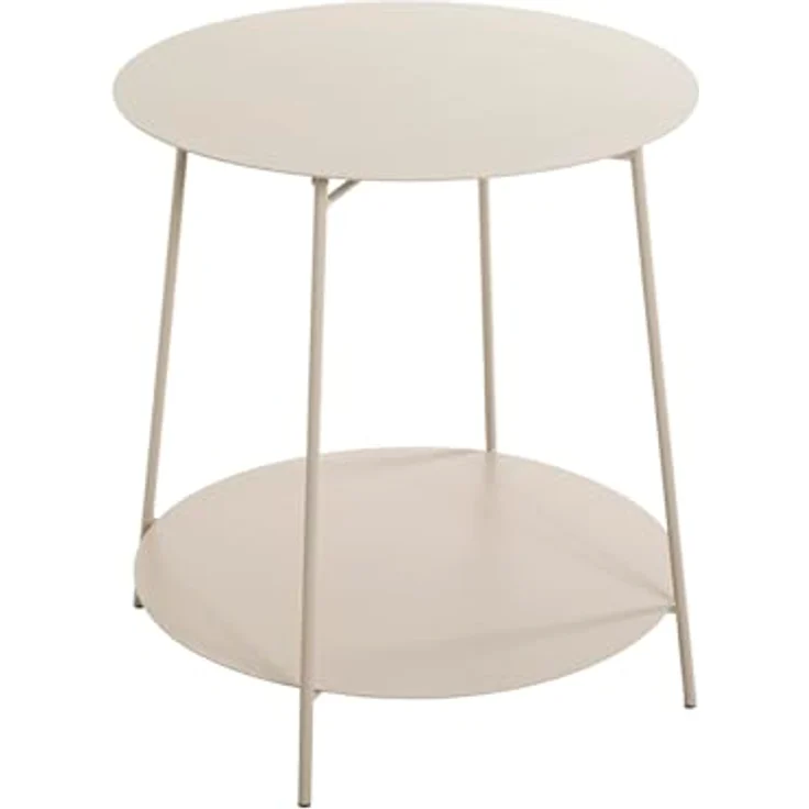 XXXL Beistelltisch, Hellgrau, runder Metalltisch mit 50 cm Durchmesser für das Wohnzimmer – Bild 1