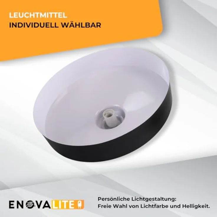 ENOVALITE Pendelleuchte ELED700171, E27-Fassung, IP20, Ø40 cm, schwarz, rund – Bild 4