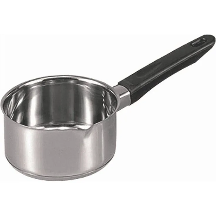 Karl Krüger 2012 Stieltopf mit Ausguss aus Edelstahl 12 cm, Inhalt 0,6 Liter / INDUKTION