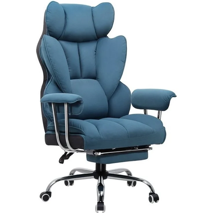 GTPLAYER Gaming-Stuhl Gaming Stuhl, Gamer Stuhl, Ergonomischer Bürostuhl Stoffoberfläche (Packung), Schreibtischstuhl Chefsessel mit Fußstütze höhenverstellbar kunstleder – Bild 4