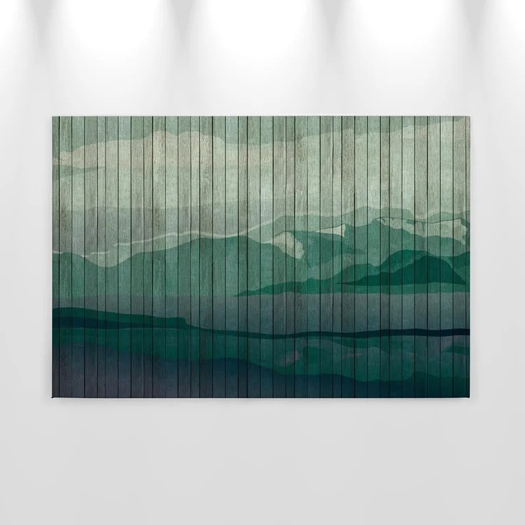Leinwandbild Landschaft Grün 90x60 DD120460 Keilrahmenbild Wandbild Berge – Bild 8