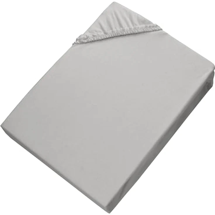 Esprit Spannbettlaken PREMIUM Spannbettlaken, 95% Baumwolle, 5% Elasthan, Gummizug: rundum, (1 Stück), 100 x 200 cm in Grau – Bild 6