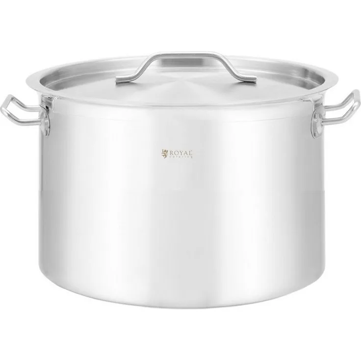 Royal Catering Kochtopf 23 L Edelstahl Suppentopf Ø 35 x 28 cm Induktion Universaltopf Deckel, Edelstahl, verschiedene Größen