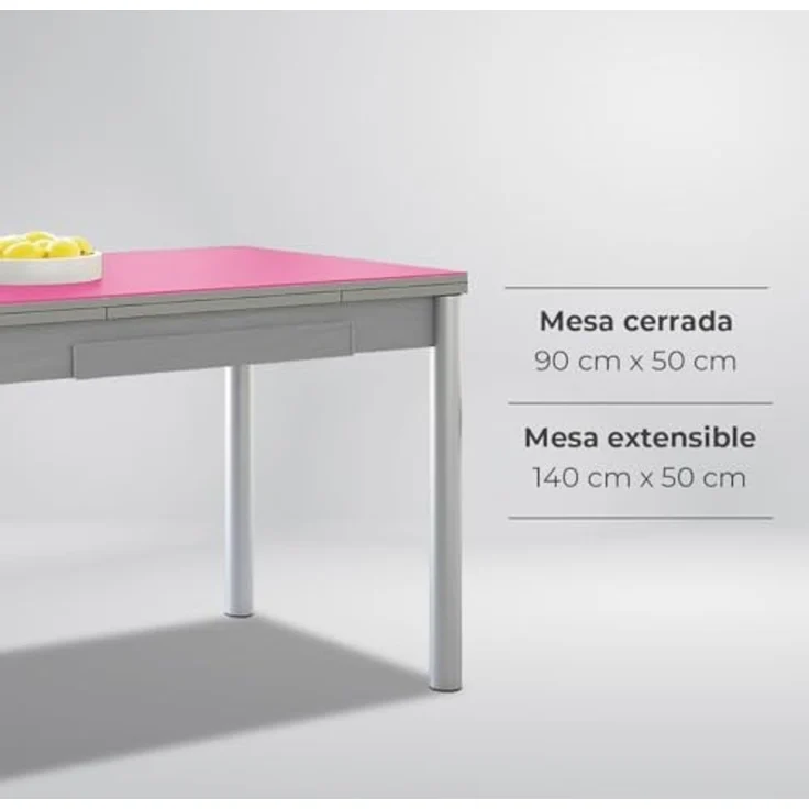 ASTIMESA Alas Cristal Küchentisch, Metall, Fuchsia, 90 x 50 cm – Bild 7