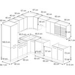 Eckküche Fame-Line Dunkelblau Hochglanz/Anthrazit 287 x 60 cm , AP Marmor Vicco