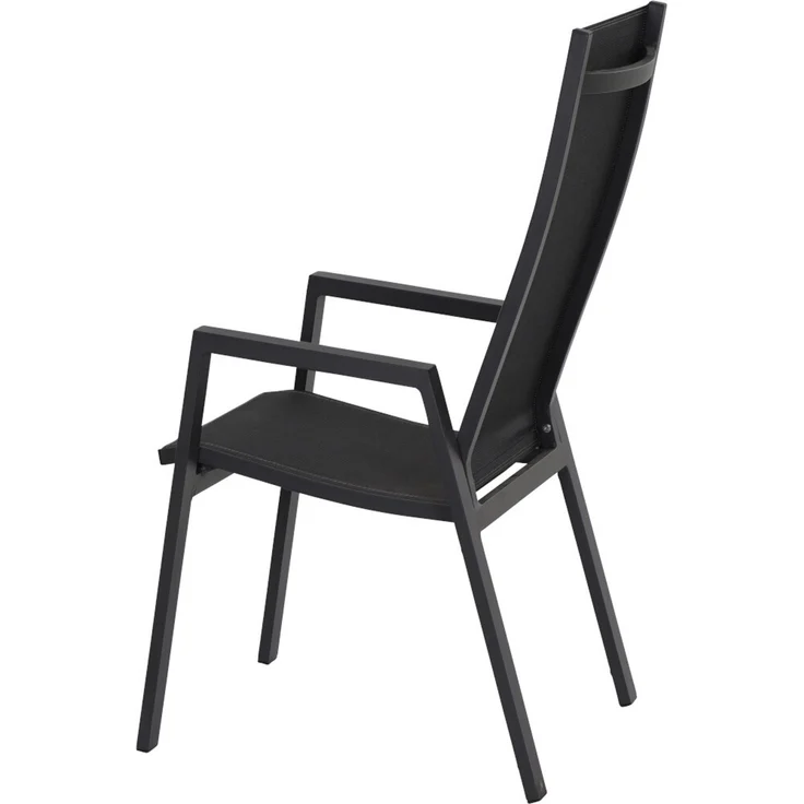 Siena Garden Dining Stapelsessel Savona matt anthrazit/schwarz silber Hochlehner – Bild 10