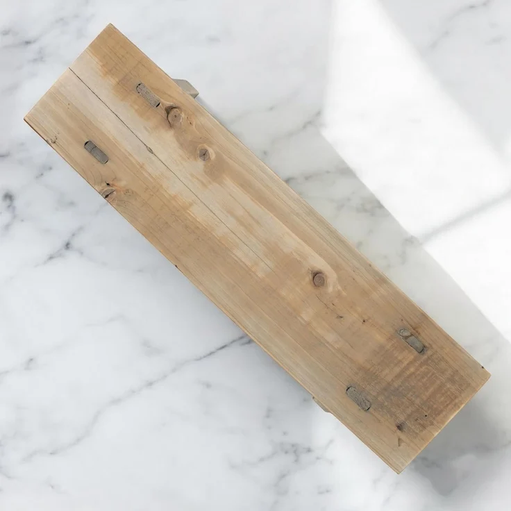 Spetebo Blumenbank Deko Bank aus altem Holz - 58 cm x 27 cm (Stück, 1 St, Dekorative Holzbank), Blumenbank für den Garten – Bild 6