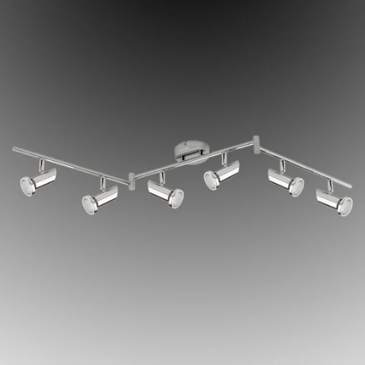 TRANGO LED Deckenspots, 6-flammig 2000-068-5W LED Wohnzimmer Lampe MIA in Chrom-Optik inkl. 6x 5 Watt GU10 LED Leuchtmittel, Deckenlampe, Deckenstrahler, Deckenleuchte, Schlafzimmer Leuchte schwenkbar und drehbar – Bild 2