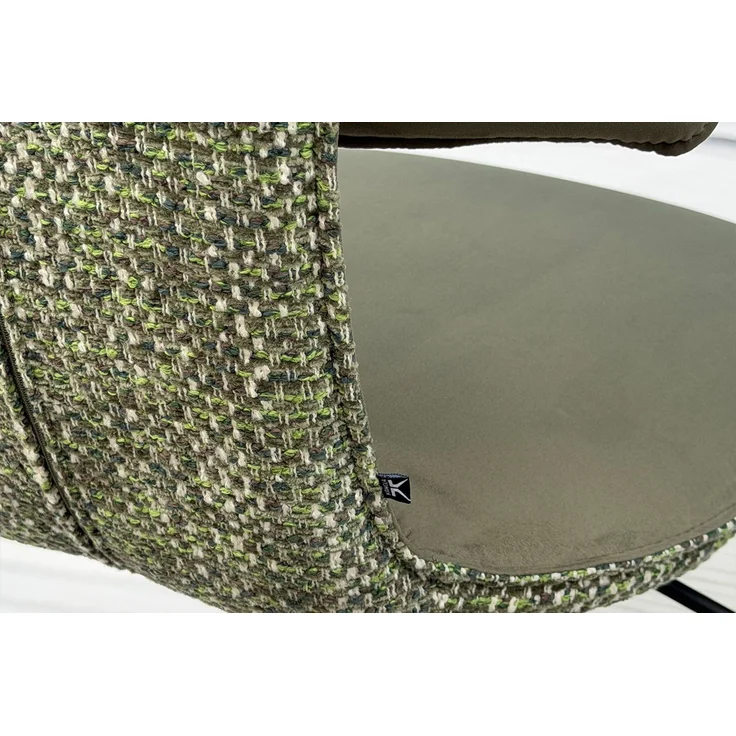 KAWOLA Barhocker LILIANA Barstuhl drehbar Stoff grün 91 x 61 x 46 cm – Bild 7