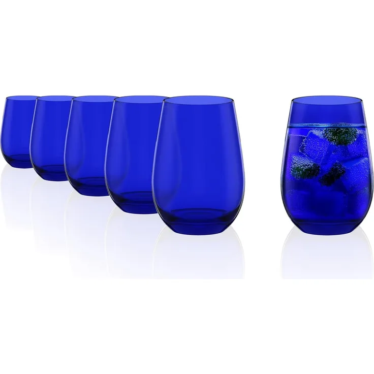 Stölzle Lausitz ELEMENTS Becher 465 ml kobaltblau 6er Set
