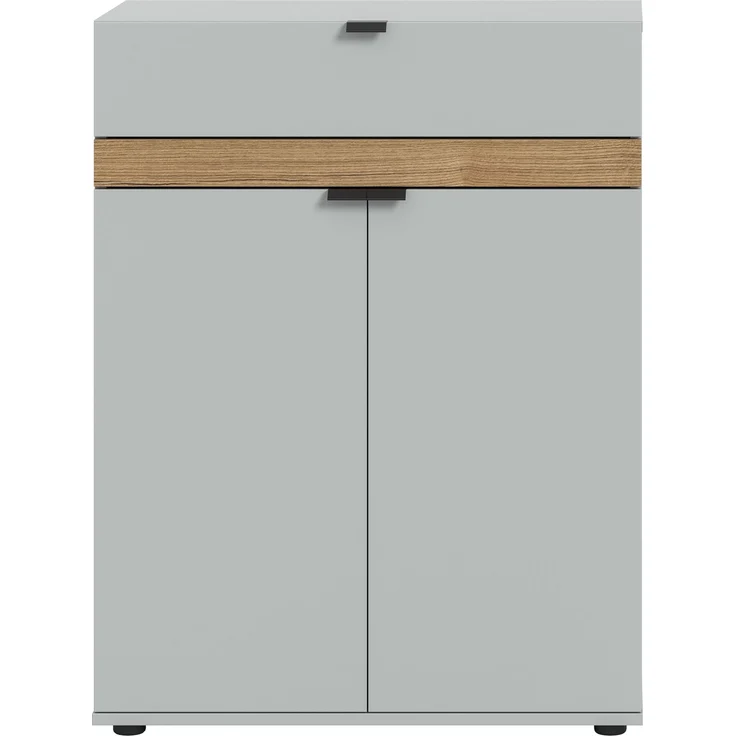 Schuhkommode B/H/T: 75x98x37 cm in grau Nachbildung und Evoke Oak Nachbildung – Bild 2