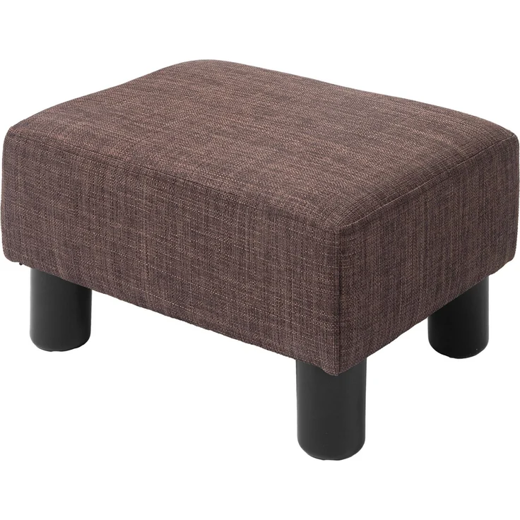 Hocker mit Stoffbezug in Leinenoptik, bis 110 kg, braun, 40 x 30 x 24cm--Braun--40x30x24cm--YOUDENOVA – Bild 2