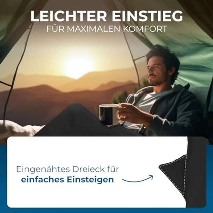 Styngard Schlafsackinlett Hüttenschlafsack Baumwolle Ultraleicht [350g] - kleines Packmaß, 100% Baumwolle, Warm und Leicht – Bild 6