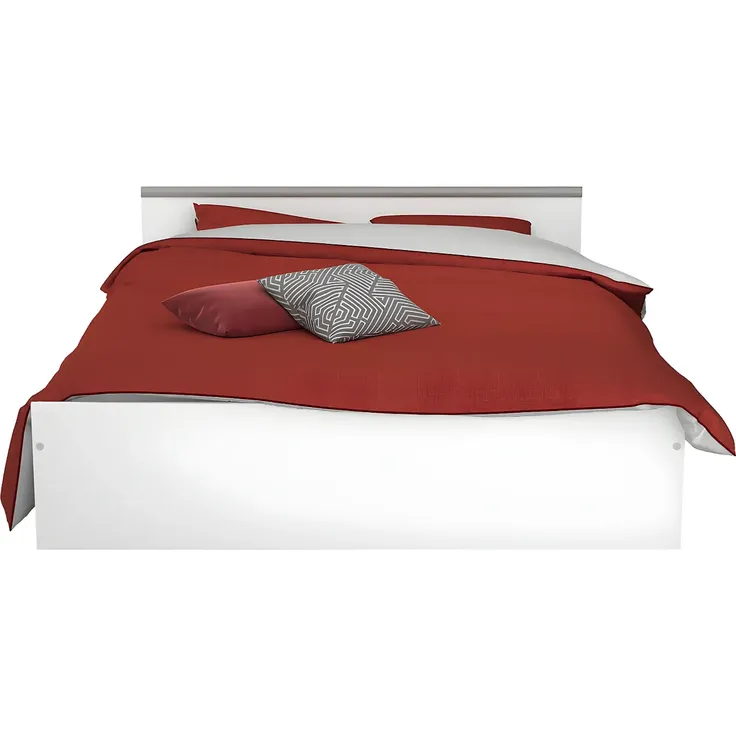 Vente-unique - PABLO Bett Holz, Platte Weiß - B 193 cm x H 58,9 cm x L 145,8 cm – Bild 3