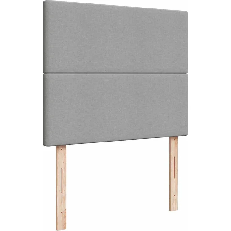 vidaXL Ottoman-Bett mit Matratze & LEDs Hellgrau 120x200 cm Stoff 3313913 – Bild 8