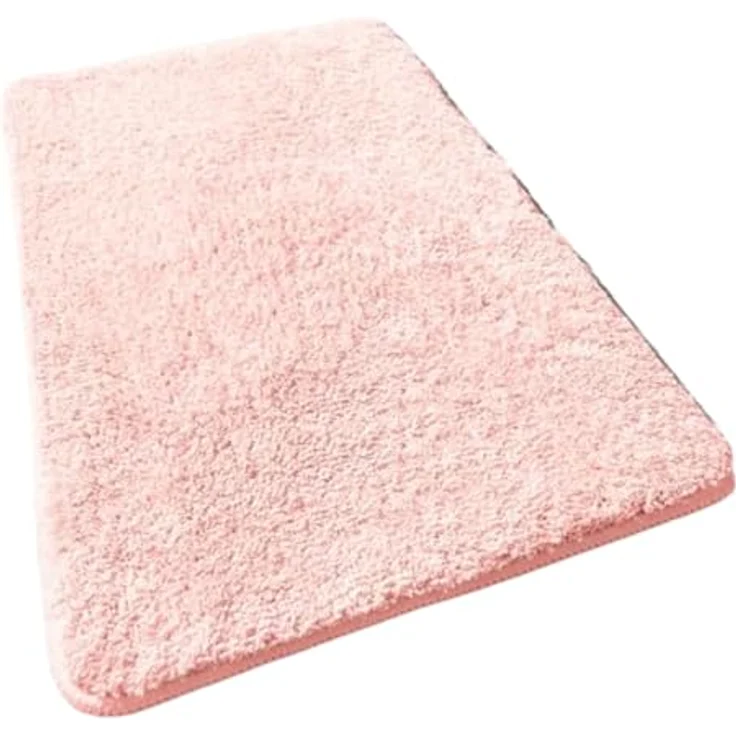 casa pura Badematte Rosa Sky Soft, weicher rutschfester Badezimmerteppich in Shaggy Optik, waschbar bei 40°C, 70x120 cm – Bild 1