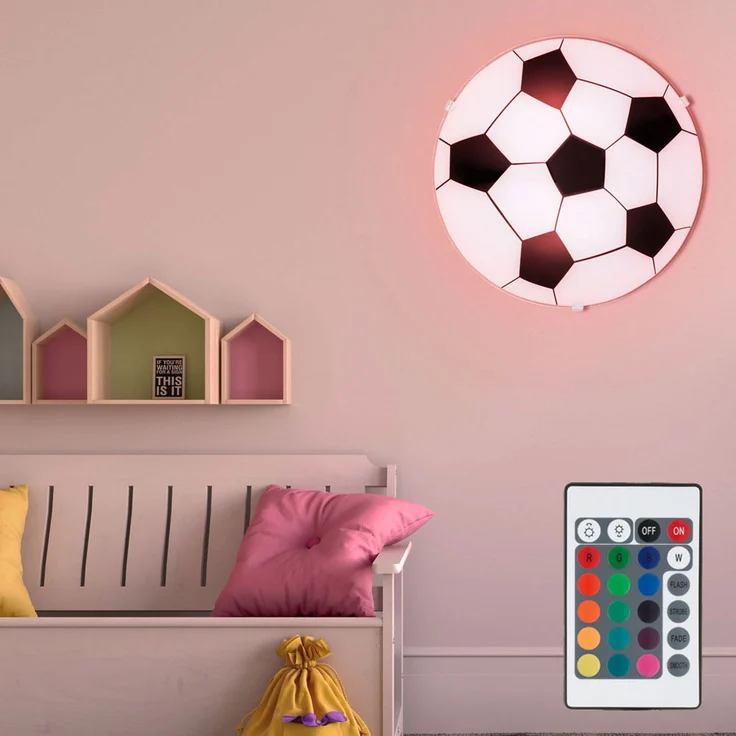 RGB LED Wand- und Deckenleuchte im Fußball-Design – Bild 4