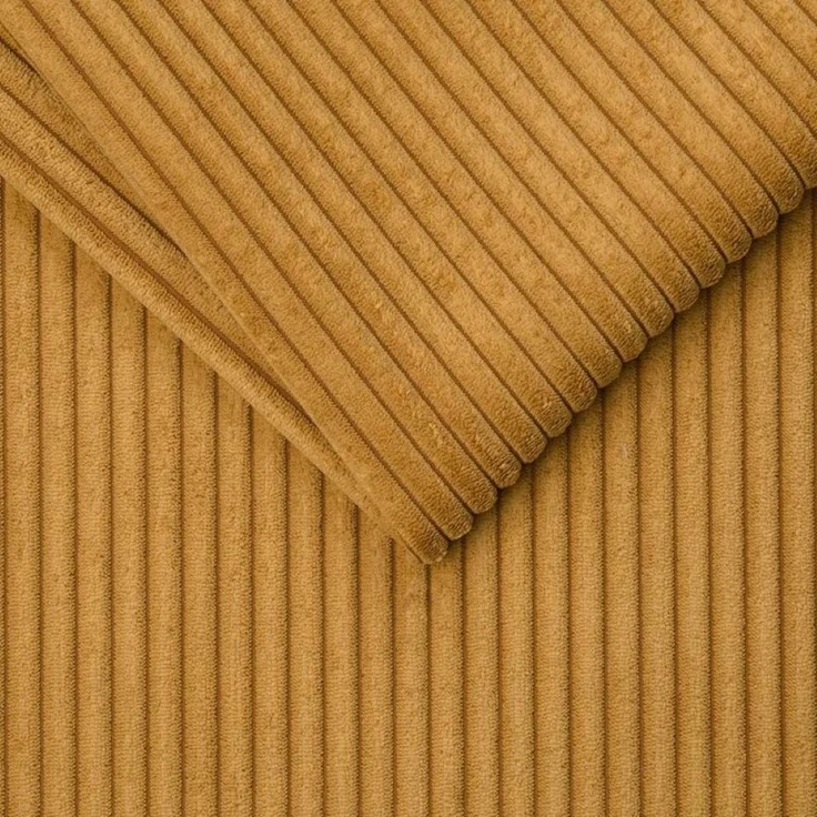 Ed exciting Design 'Barura' Big-Sofa, Rückenkissen, Nierenkissen, frei im Raum stellbar, Cord Bezug, Gelb, 194 x 292 x 90 cm (L x B x H) – Bild 3