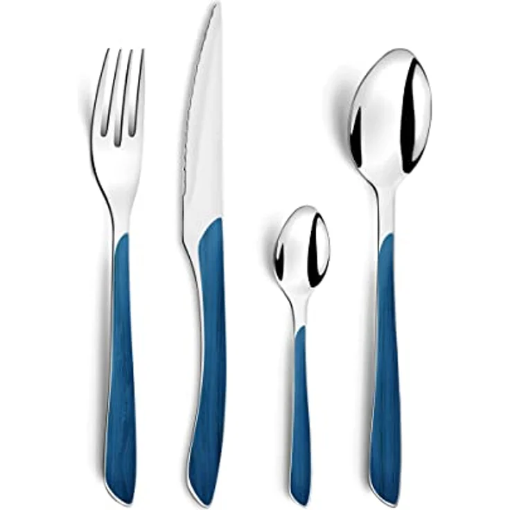 Amefa ECLAT NATURE Besteckset 24-teilig blau hochglanzpoliert – Bild 4