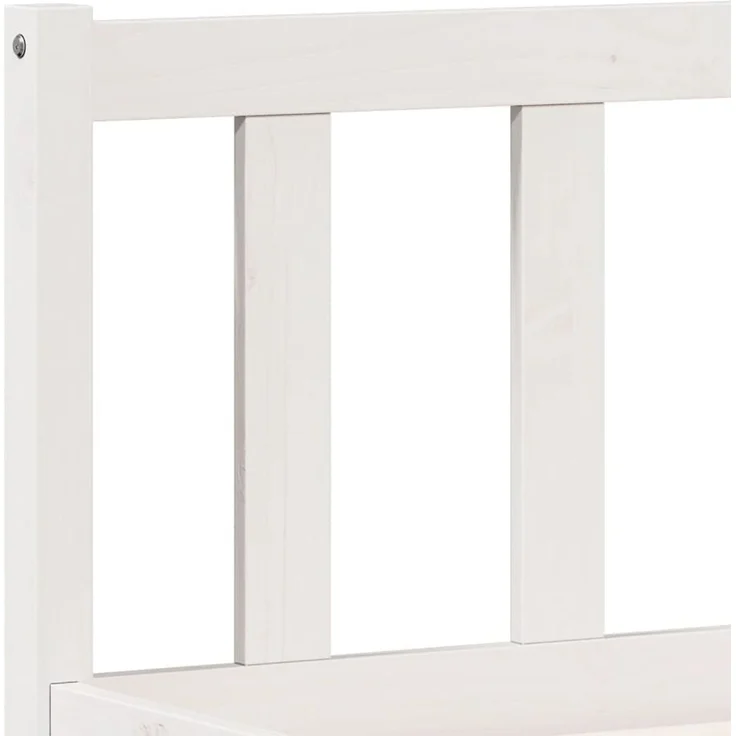 vidaXL Massivholzbett Extra Lang ohne Matratze Weiß 140x220 Kieferholz 852449 – Bild 7