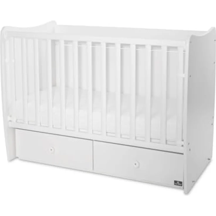 Lorelli Babybett MATRIX NEW, Gitterbett 120 x 60 cm mit Schaukelfunktion und 2 Schubladen, geeignet ab Geburt – Bild 2