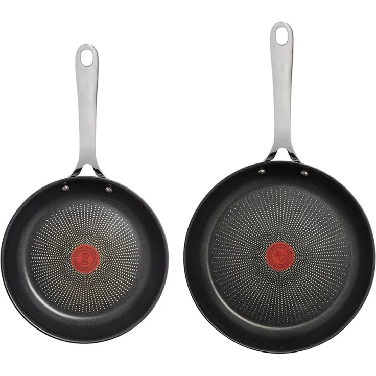 Tefal 'Jamie Oliver Cook's Direct On' Pfannen-Set, Antihaft, Induktionstauglich, Backofenfest, Edelstahl silber, Ø 24 cm, Ø 28 cm – Bild 3