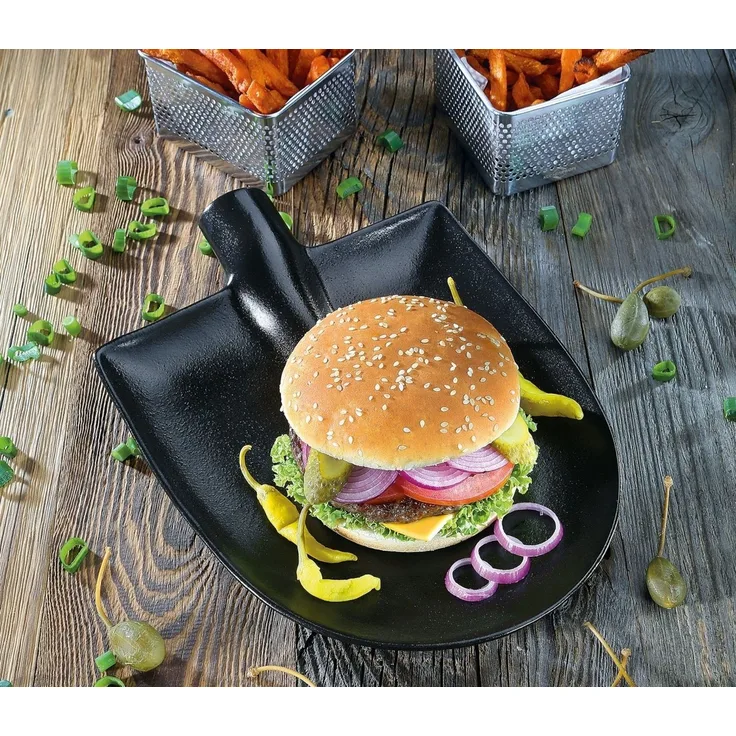 ZASSENHAUS Steak-/Servierteller Worker rund 30x22cm