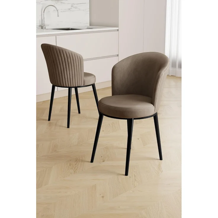 Skye Decor 'Risa - Cappuccino, Black' Stuhlset (6-teilig), Cappuccino / Schwarz, 45 x 87 x 41 cm – Bild 2