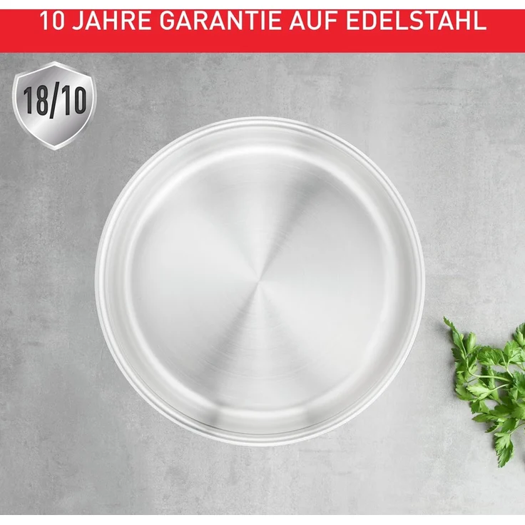 Tefal Topf-Set Ingenio Preference, Topfset Induktion, abnehmbarer Griff, platzsparend, Edelstahl (Set, 4-tlg, 3x Stielkasserollen Ø 16/18/20 cm, 1x abnehmbarer Griff), stapelbar, hochwertiger Edelstahl, für alle Herdarten geeignet, L898S4 – Bild 5