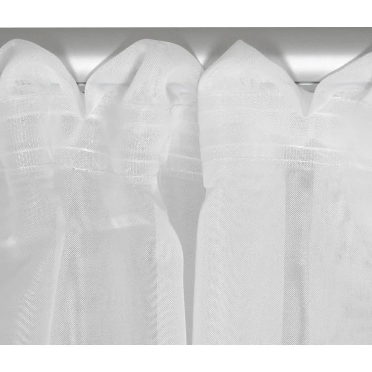 Haus und Deko Gardine Voile Dekoschal Gardine Emotion weiß Organza Vorhang Kräuselband weiß (1 St), Kräuselband, transparent, Polyester – Bild 5