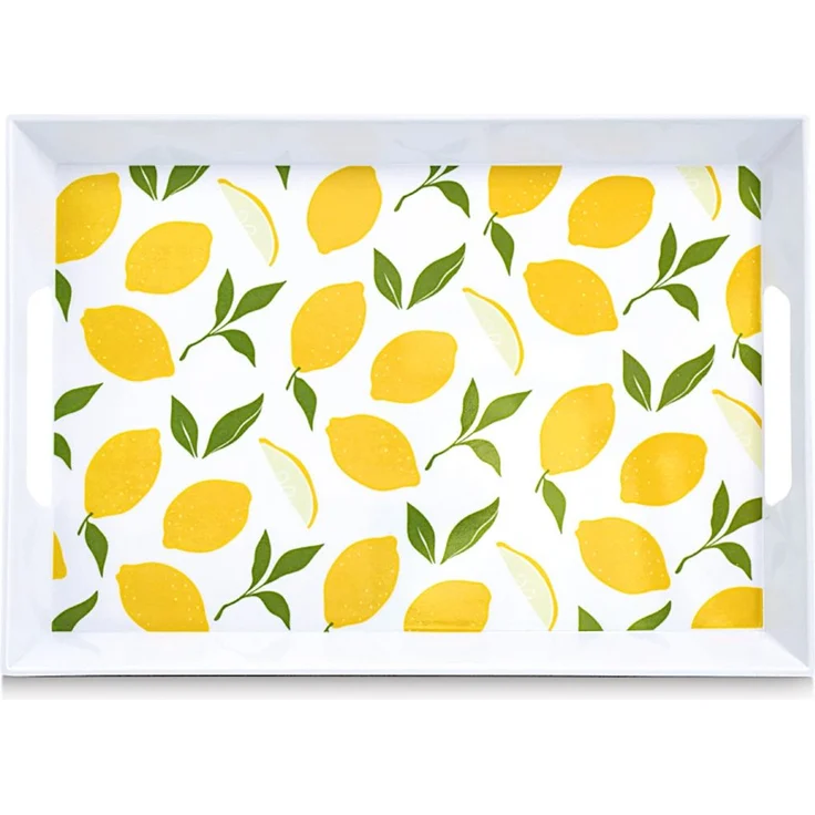 ZELLER 26472 Melamintablett LEMONS mit Tragegriffen, ca. 50 x 35 x 5 cm – Bild 2
