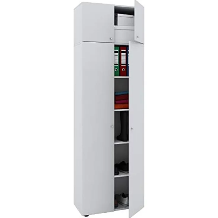 VCM Mehrzweckschrank VANDOL I BHT 70x218x40 cm Flurschrank Garderobenschrank Dielenschrank Diningtisch