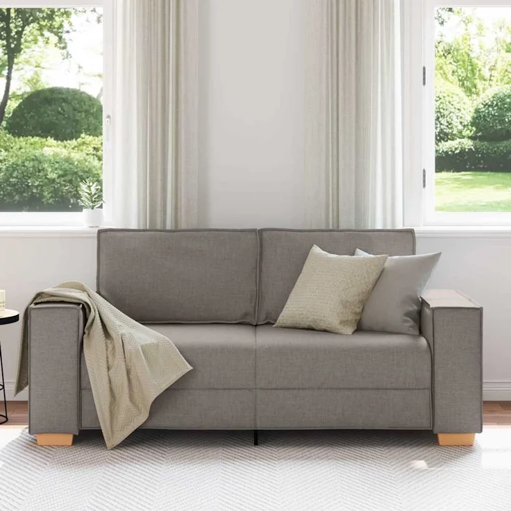 vidaXL 2-Sitzer Sofa Taupe 180x78x84 cm Stoff 4104986 – Bild 3