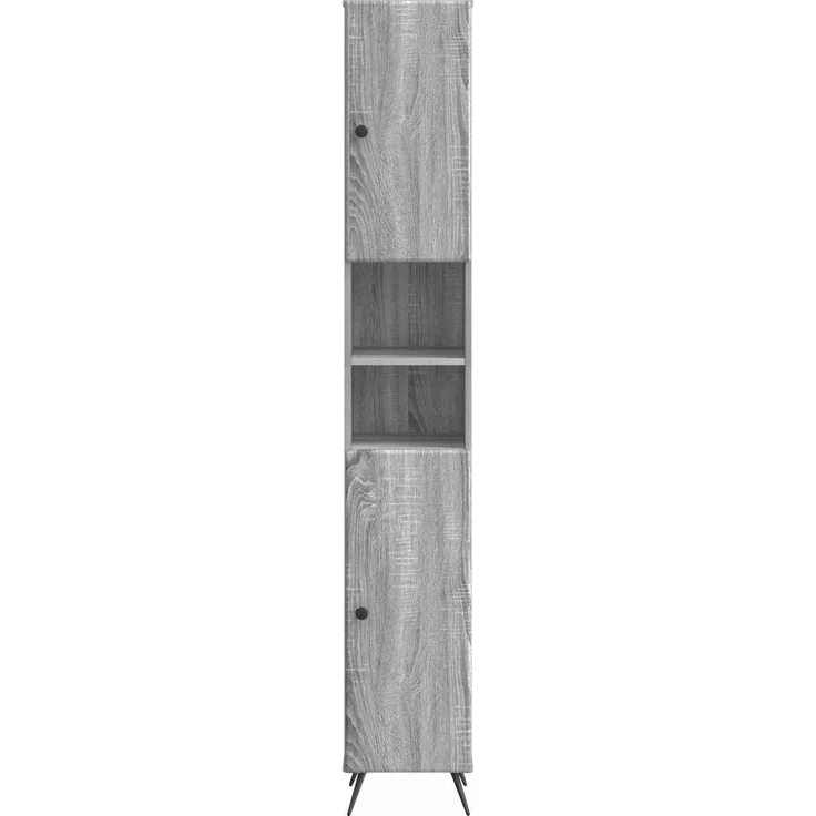vidaXL Badezimmerschrank mit offenem Regal BREDA Sonoma-Grau 897481 – Bild 3