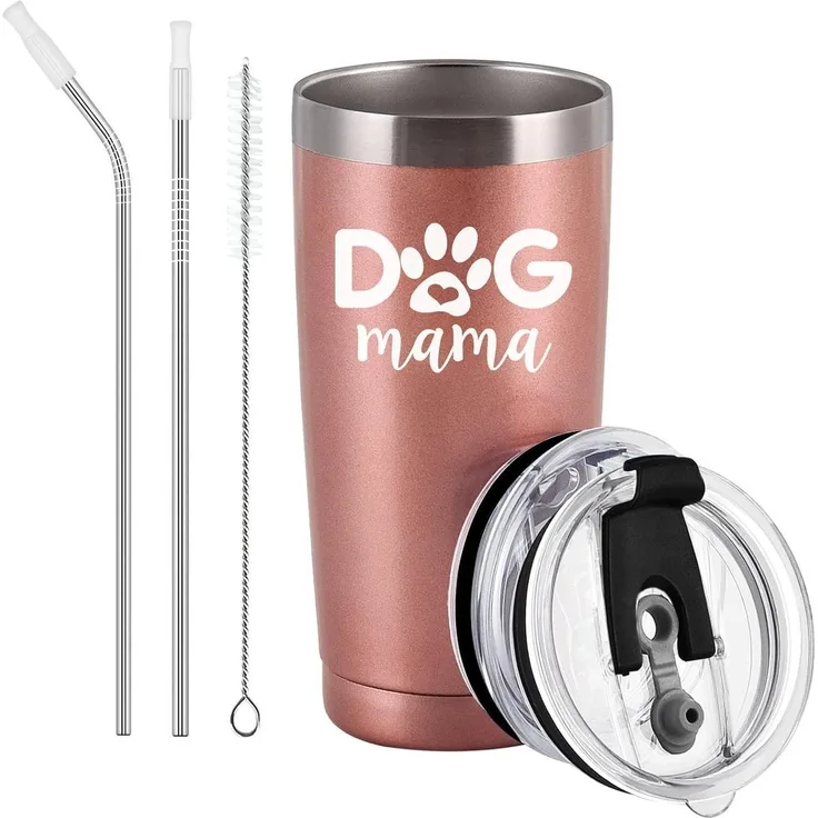 Livole Muttertagsgeschenke 20oz Edelstahl Hund Mama Kaffeebecher