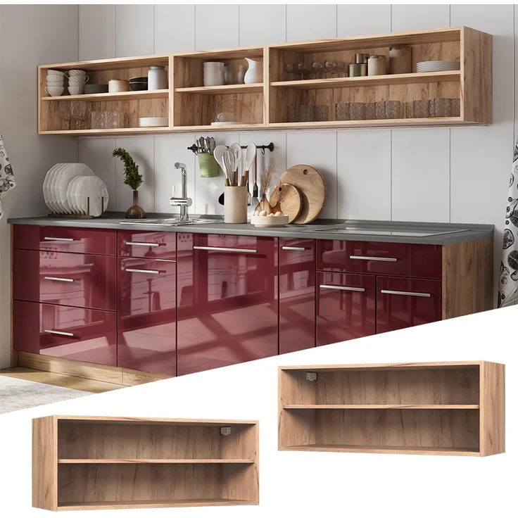 Hängeschrank Fame-Line Goldkraft Eiche/Goldkraft Eiche 100 cm Vicco – Bild 4