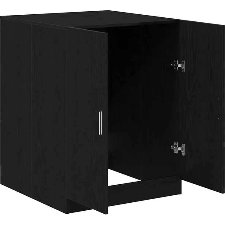 vidaXL Waschmaschinen-Schrank mit Speicher Schwarz Eichen-Optik 862667 – Bild 4