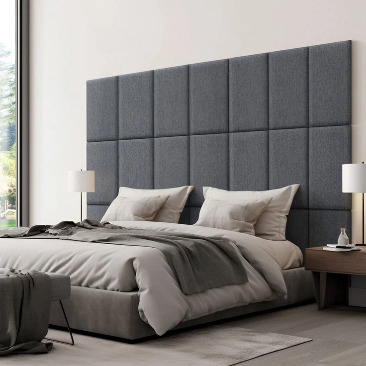 neu. haus Wandpolster, (Set, 3 Stück), »Carpino« Wandkissen Textil 60x30 cm Dunkelgrau – Bild 5
