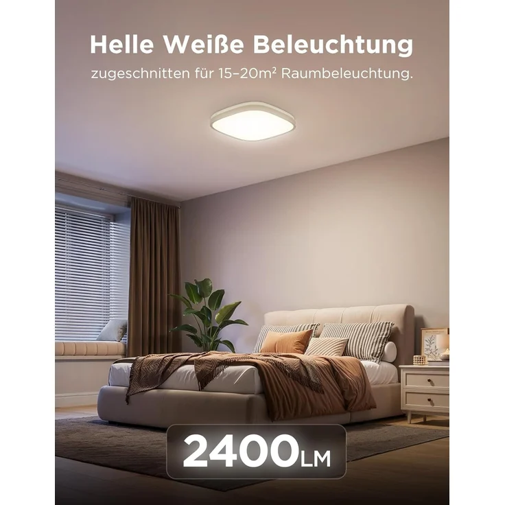 Govee Deckenlampe RGBIC Smart, 24W LED Deckenleuchte dimmbar, 2400LM Deckenlampe Schlafzimmer Kompatibel mit Matter, Alexa & Google Home mit 16 Millionen DIY Farben, für Wohnzimmer Küche Flur, 30cm – Bild 5