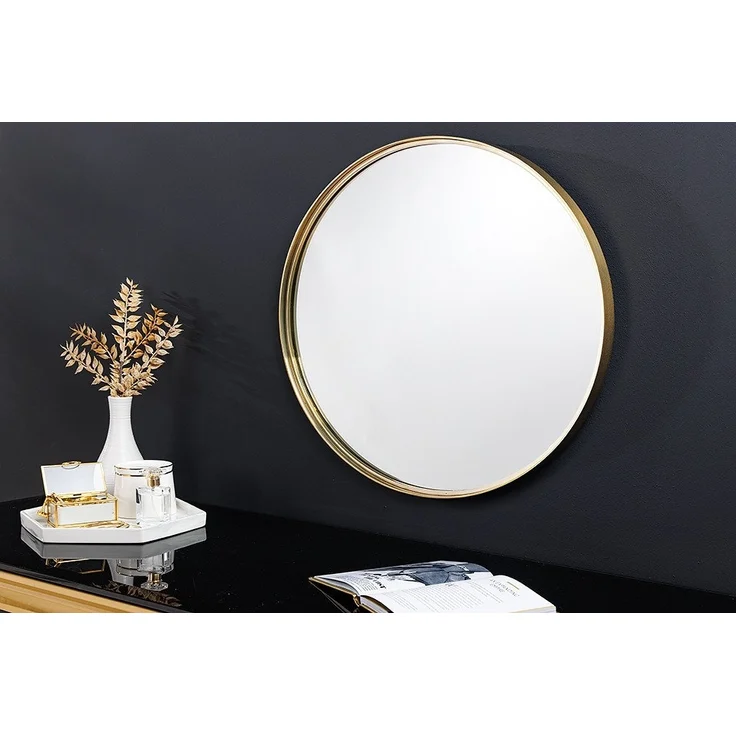 riess-ambiente Wandspiegel PORTRAIT 50cm gold (Einzelartikel, 1-St), Flur · Metall · Rahmen · rund · Handmade · Schlafzimmer · Design – Bild 2